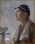Portrait of Akira Kurosawa, Film Director, Japan, Legacy portraits by Igor Babailov