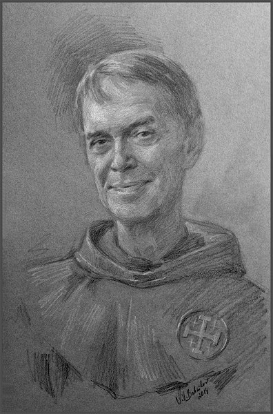 Portrait of Father Larry Dunham, OFM, President and GuardianFranciscan Monastery of the Holy Land in America, by Igor Babailov