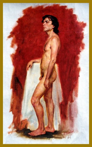 Nude Male, oil demo by Igor Babailov, demo for students of Florence Academy of Art  