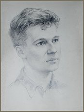 Oleg Butman, life portrait by Igor Babailov (1988, Moscow))