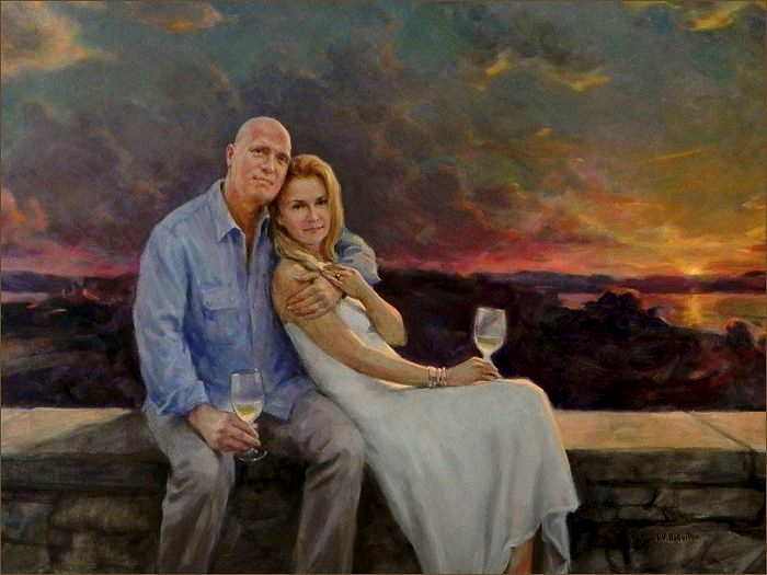Portrait of Bill Wells and Andrea Wells, by Igor Babailov